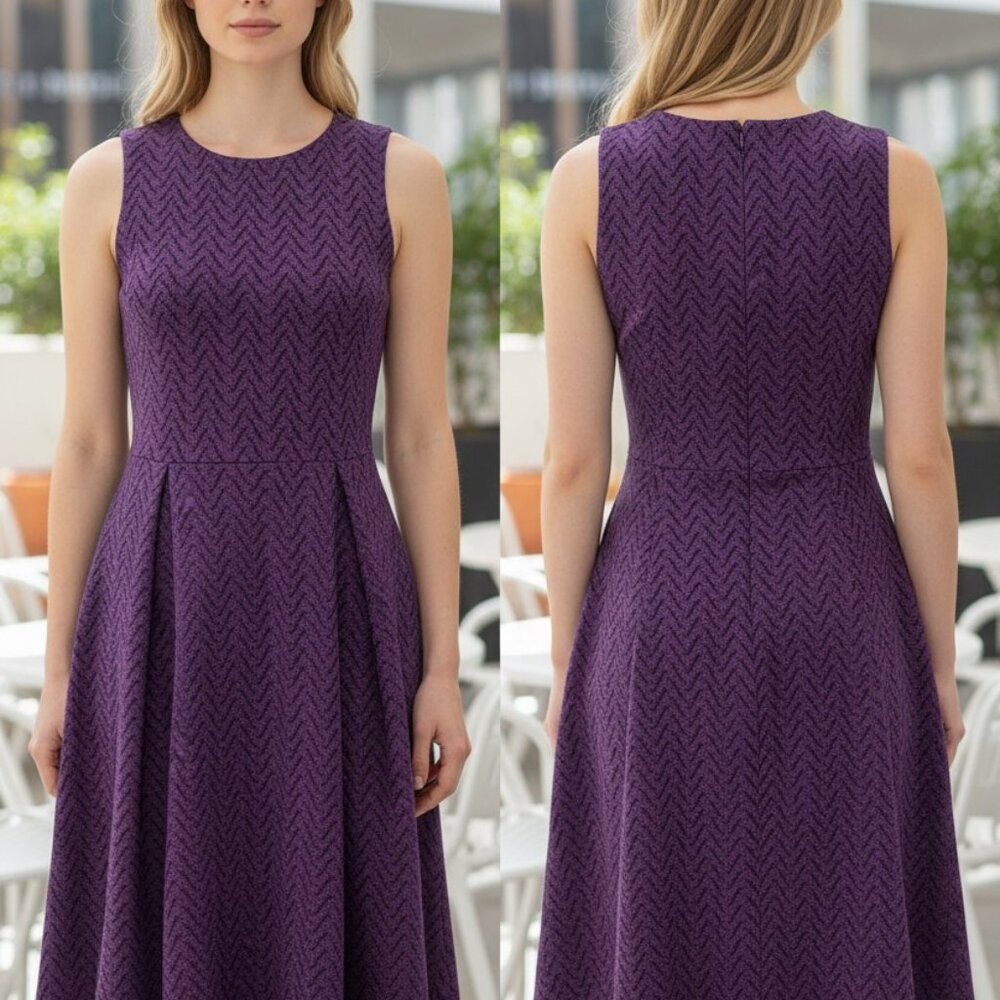 41‎ HAWTHORN | Jace Abstract Chevron Dress - Women | Color: Purple | Size: XS